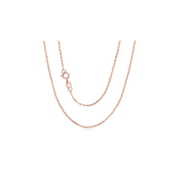 1.8MM 020 Rose Gold Rolo Chain .925 Sterling Silver Length 16"-20" Inches